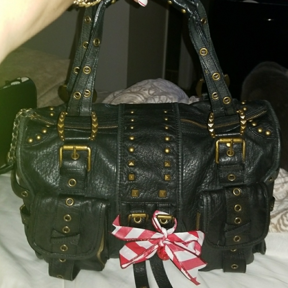 Betsey Johnson Large Leather Satchel Bag